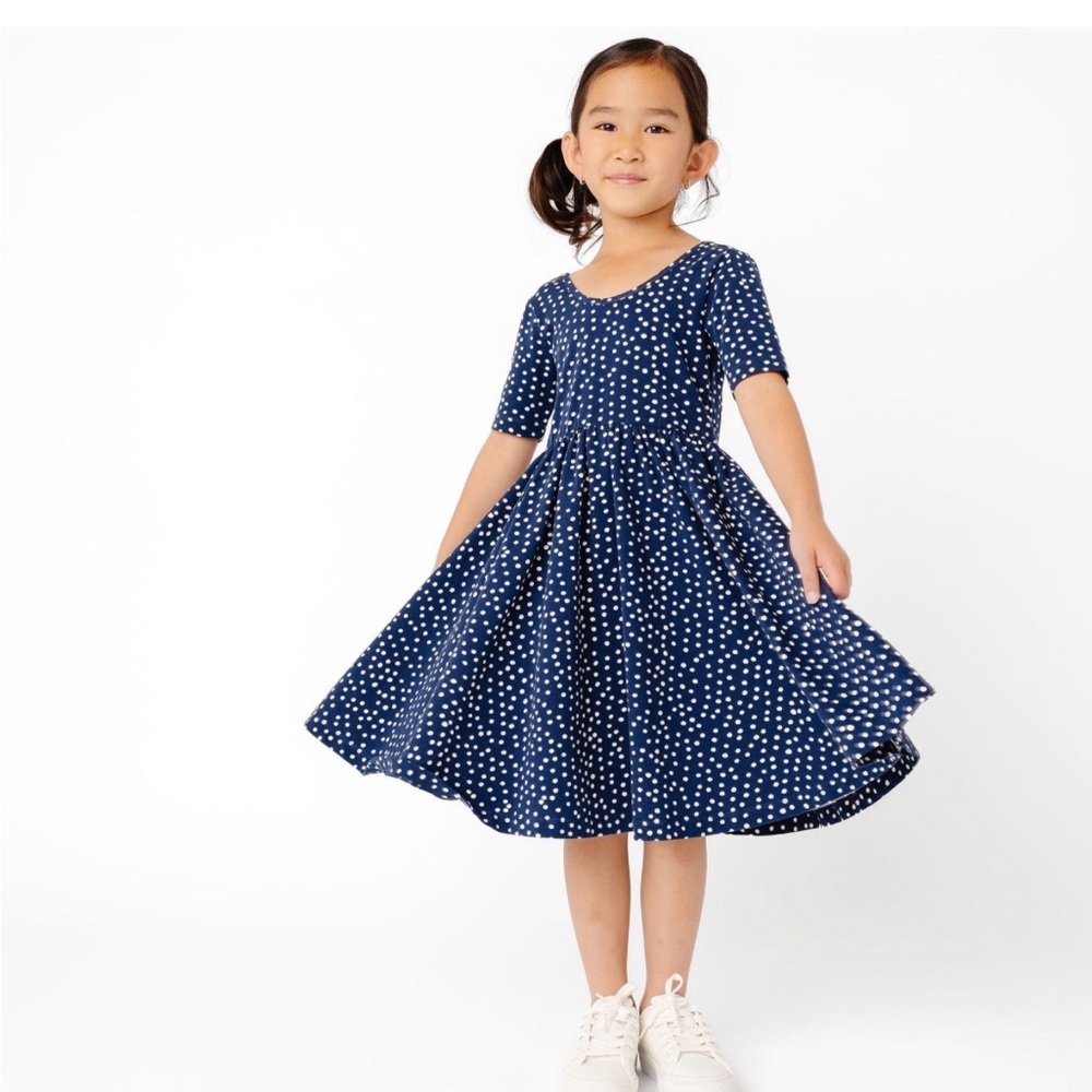 NWT Alice and Ames navy dot dress size 8